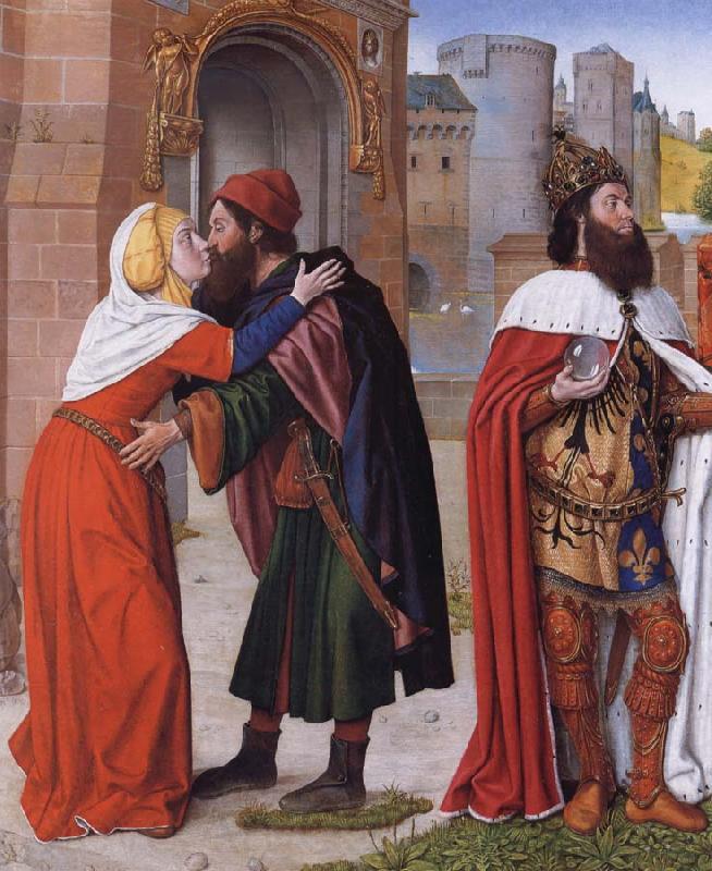 Master of Moulins The Meeting of Saints Joachim and Anne at the Golden Gate France oil painting art
